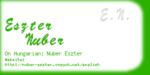 eszter nuber business card